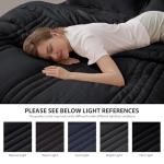 Velorose Queen Comforter Set - 7 Pieces, Black