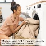 100% Cotton Blanket Large 50"x 70", 6 Layers Muslin Blankets, Cooling and Soft Throw Blanket for Bed and Couch, Breathable Quilt Bedspread, Gauze Bedding for Adults, Oatmeal, Beige Linen