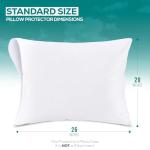 Utopia Bedding Set of 2 Waterproof Pillow Protectors with Zipper Standard Size (White), Ultra Soft Pillow Covers, Bed Bug and Dust Mite Proof Pillow Encasements, Moisture Wicking Pillow Cases