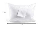 FAUNNA 600TC 100% Cotton Pillow Protectors, Standard Size (20x26), 4 Pack, Oeko-TEX Certified, Hotel Grade Pillow Cover with Silent Zipper, Zip Up Pillow Cases, White