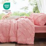 Pink Boho Queen Comforter Set with Pillowcases