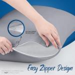 Utopia Bedding Premium 100% Waterproof Pillow Protectors with Zipper Queen Size (Set of 4), Bed Bug and Dust Mite Proof Zippered Pillow Covers, Pillow Encasement Cases, Gray