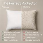 Ultra Soft Pillow Protectors with Zipper Standard Size - Set of 4 Breathable Pillow Covers - 100% Protection Against Stains, Dust & Dirt - Machine Washable (White)