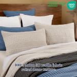PHF 100% Cotton Waffle Pillow Shams Standard Size, 2 Pack 20" x 26" Soft Skin-Friendly Pillowcases, No Filling, Aesthetic Woven and Breathable Waffle Weave Pillow Case Covers for Bed, Oatmeal