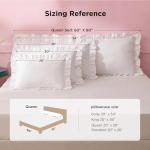 Bedsure White Ruffle Pillow Cases, Pillow Shams Standard Size Set of 2, Double Brushed Microfiber Ruffled Pillow Covers with Envelope Closure, 20" x 26"