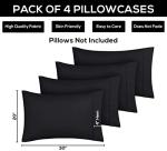 Utopia Bedding Queen Pillow Cases - 4 Pack - Envelope Closure - Soft Brushed Microfiber Fabric - Shrinkage and Fade Resistant Pillow Covers Queen Size 20 X 30 Inches (Queen, Black)