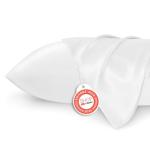 Bedsure King Size Satin Pillowcase Set of 2 - Pure White Silky Pillow Cases for Hair and Skin with Envelope Closure, Similar to Silk Pillow Cases, Gifts for Women Men, 20x36 Inches, 2pcs