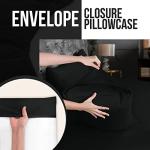 Utopia Bedding Queen Pillow Cases - 4 Pack - Envelope Closure - Soft Brushed Microfiber Fabric - Shrinkage and Fade Resistant Pillow Covers Queen Size 20 X 30 Inches (Queen, Black)