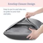 BEDELITE Satin Pillowcase for Hair and Skin, Super Soft and Cooling Similar to Silk Pillow Cases 2 Pack with Envelope Closure, Gift for Women Men(20"x30" Queen Size, Dark Grey)