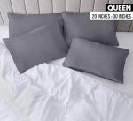 Utopia Bedding Queen Pillow Cases - 4 Pack - Envelope Closure - Soft Brushed Microfiber Fabric - Shrinkage and Fade Resistant Pillow Covers Queen Size 20 X 30 Inches (Queen, Grey)