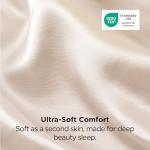 Bedsure Satin Pillowcases, Similar to Silk Pillow Cases Queen Size Set of 2, Cooling Pillow Case for Sleeping Women with Envelope Closure, Gifts for Women Men, Beige, 20x30 Inches, 2pcs