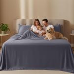 Utopia Bedding King Sheet Set – 4 Piece Bed Sheets for King Size Bed, Soft and Breathable Microfiber, Includes 1 Fitted Sheet, 1 Flat Sheet and 2 Pillowcases (Grey)