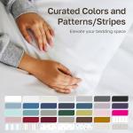 California Design Den Natural 100% Cotton Sheets Queen Size Bed Set - Soft 400 Thread Count Sateen, Queen Sheets, Deep Pockets with All Around Elastic for a Snug Fit, Durable Bedding - White