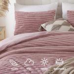Fluffy Twin Comforter Set in Old Pink