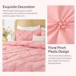 Pink Boho Queen Comforter Set with Pillowcases