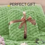 Fluffy Twin Comforter Set - Grass Green Fleece