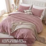 Fluffy Twin Comforter Set in Old Pink