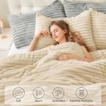 Twin Fleece Comforter Set - Soft & Warm Beige