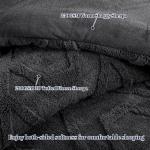 PHF Warm Sherpa Twin Comforter Set in Dark Grey