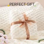 Beige Fluffy Queen Comforter Set - 3 Pieces