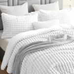 Plush Plaid Twin Fleece Comforter Set with Pillowcase