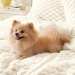 Beige Fluffy Queen Comforter Set - 3 Pieces