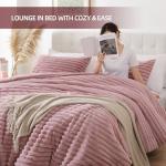 Fluffy Twin Comforter Set in Old Pink