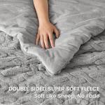Fluffy Grey Sherpa Fleece Twin Comforter Set