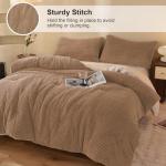 Cozy Beige 3D Jacquard Comforter Set, Twin Size