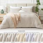 CozyLux Twin XL Soft Comforter Set - Beige
