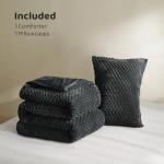 Fluffy Black Twin Comforter Set – Ultra-Soft Cozy Bedding