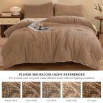 Cozy Beige 3D Jacquard Comforter Set, Twin Size