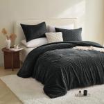 Fluffy Black Twin Comforter Set – Ultra-Soft Cozy Bedding