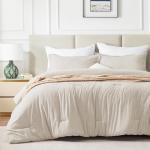 CozyLux Twin XL Soft Comforter Set - Beige