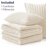 Fluffy Twin Comforter Set - Soft Faux Fur