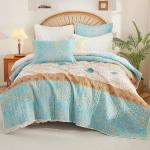 Coastal Queen Quilt Set - Ocean and Beach Theme