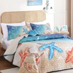 Weigelia Coastal Queen Quilt Set - 3 Piece