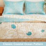 Coastal Queen Quilt Set - Ocean and Beach Theme