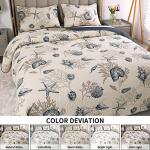 Blue Coastal Themed King Size Quilt Set