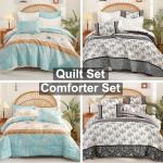 Coastal Queen Quilt Set - Ocean and Beach Theme
