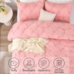 Pink Boho Queen Comforter Set with Pillowcases
