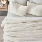 Ivory White Velvet Quilt Set with Shams