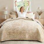 Luxury Cream Velvet King Quilt Set 106"x98