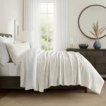 Ivory White Velvet Quilt Set with Shams