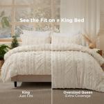 Tufted Boho King Comforter Set - Beige