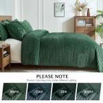Forest Green Velvet Quilt Set with Pillow Shams