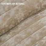 Luxury Cream Beige Velvet Quilt Set for Queen