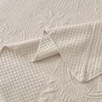 Beige Oversized King Bedspread Set with Shams