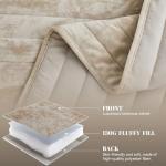 Luxury Cream Velvet King Quilt Set 106"x98