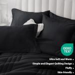 Velorose Queen Comforter Set - 7 Pieces, Black